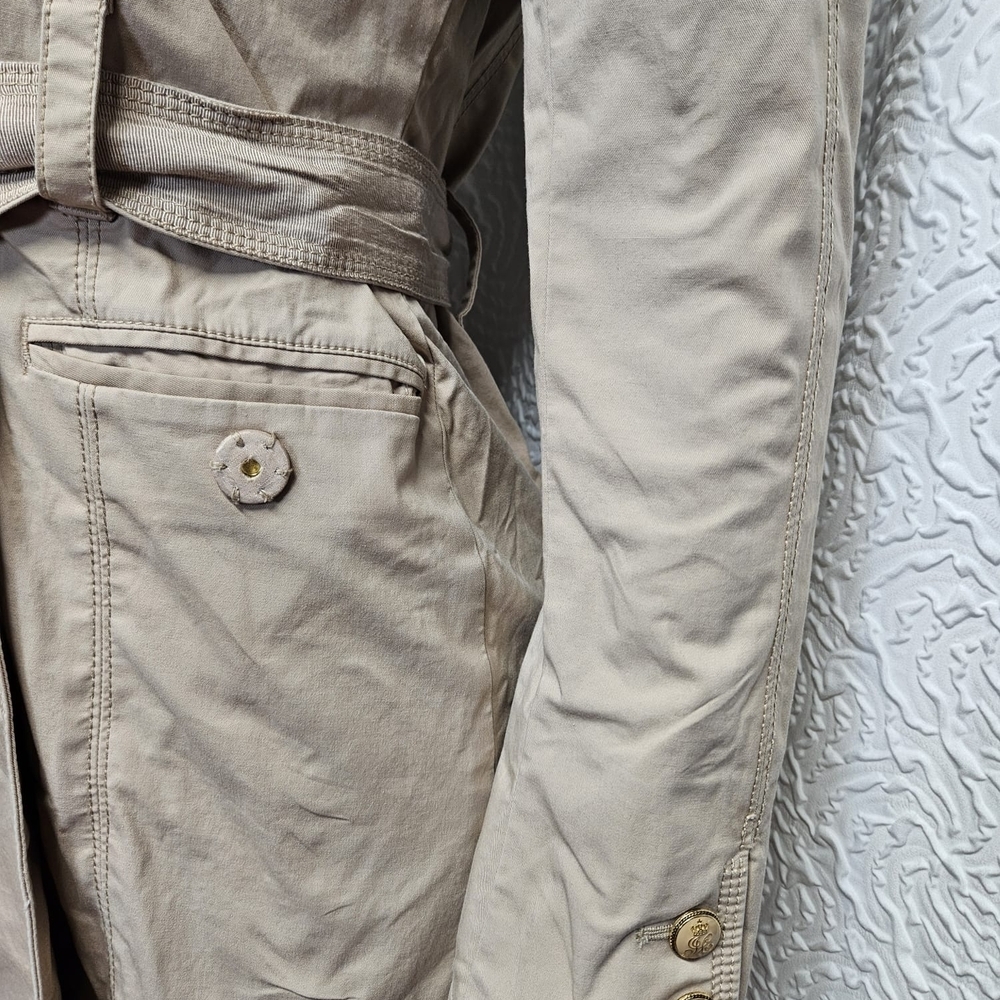 Juicy Couture Tan Trench Coat with Belted Waist - Picture 4 of 7